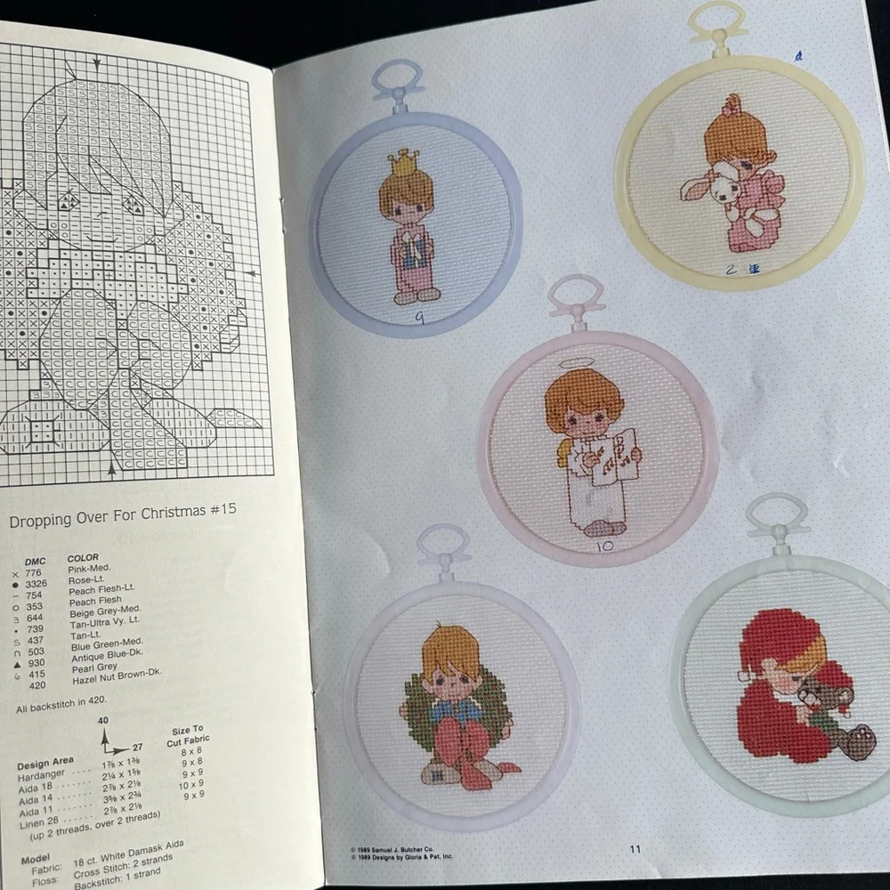 Precious Moments Baby Collection Cross Stitch Pattern Book set (2)